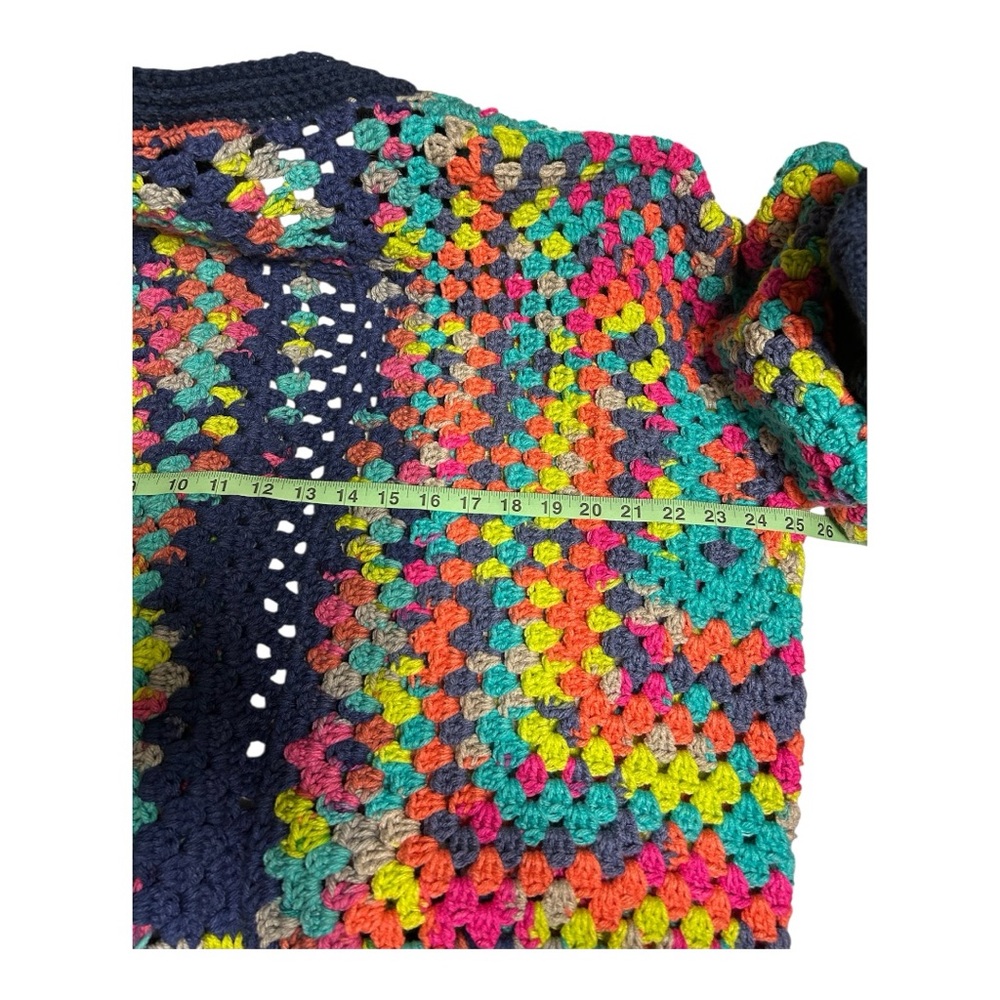 Colorful Crochet Cardigan-Artesian handcrafted - Picture 4 of 6